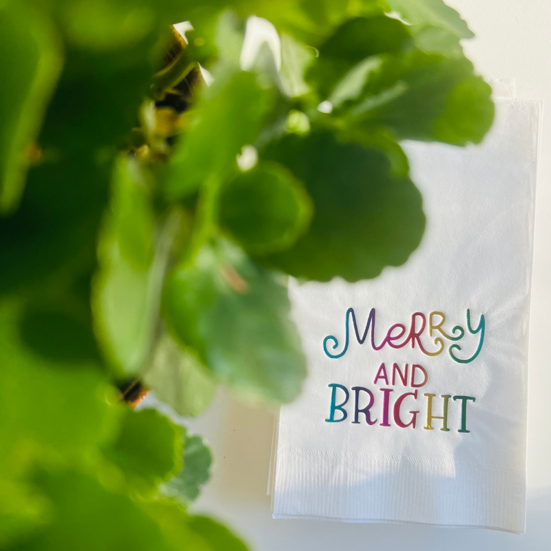 Merry & Bright Holiday Paper Guest Towels