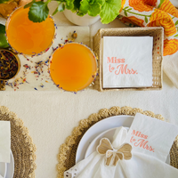 Miss to Mrs. Paper Cocktail Bridal Shower Napkins