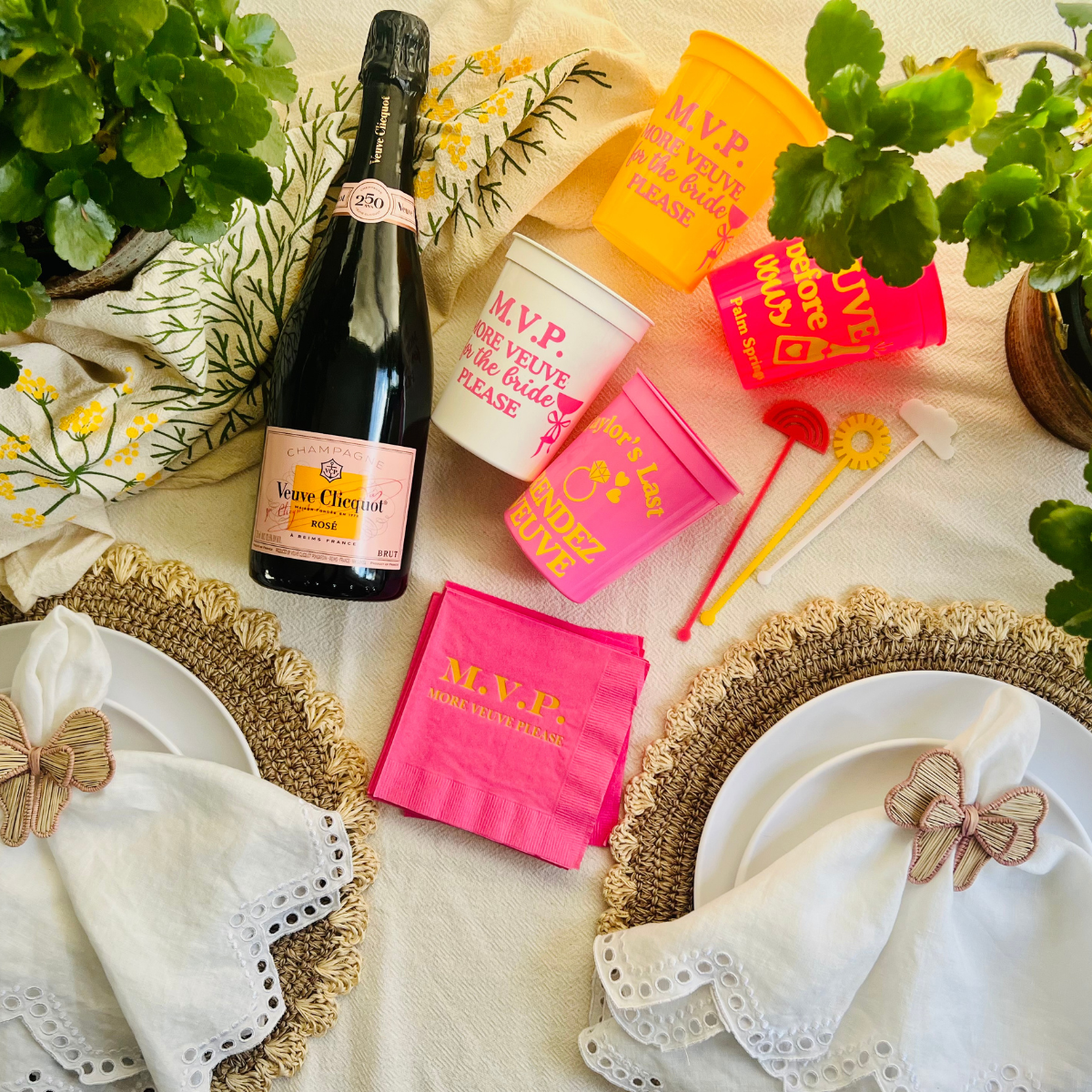 M.V.P. More Veuve For The Bride Please Stadium Cups | Veuve Before Vows Bachelorette