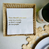 They Should Put More Wine In A Bottle Cocktail Paper Beverage Napkin | Vino Before Vows