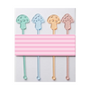 Mushrooms Pastel Acrylic Drink Stirrer, Set of 4