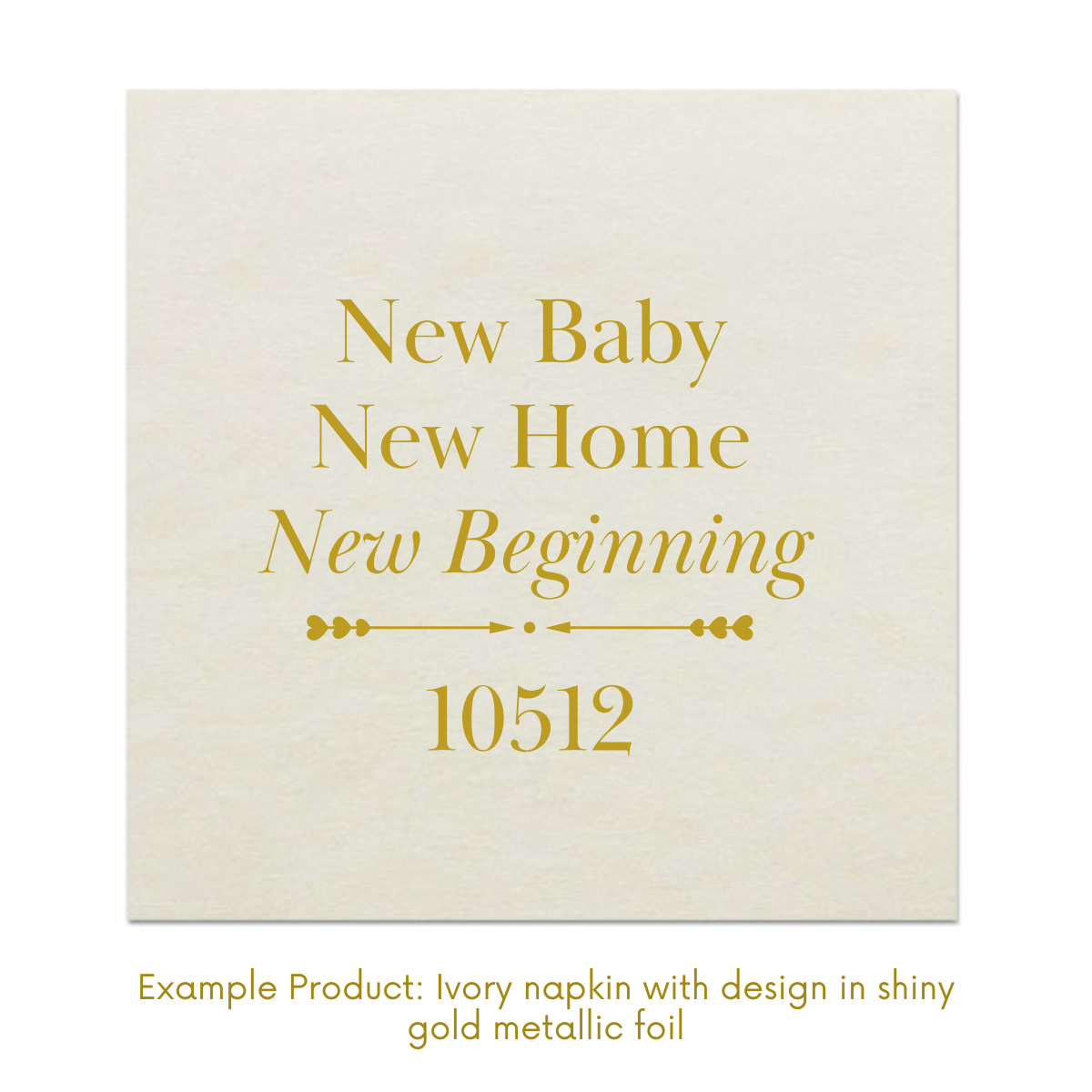 New Baby, New Home, New Beginning Customizable Zip Code Paper Cocktail Napkins