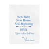 New Baby, New Home, New Beginnings Customizable Wine Label