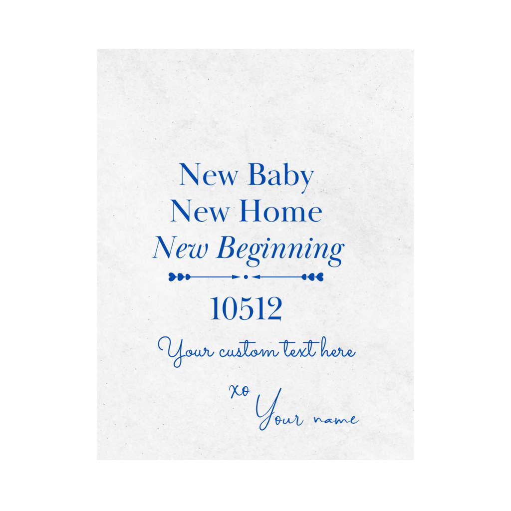 New Baby, New Home, New Beginnings Customizable Wine Label