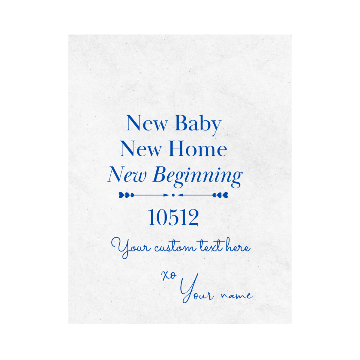 New Baby, New Home, New Beginnings Customizable Wine Label