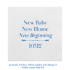 New Baby, New Home, New Beginning Customizable Zip Code Paper Cocktail Napkins