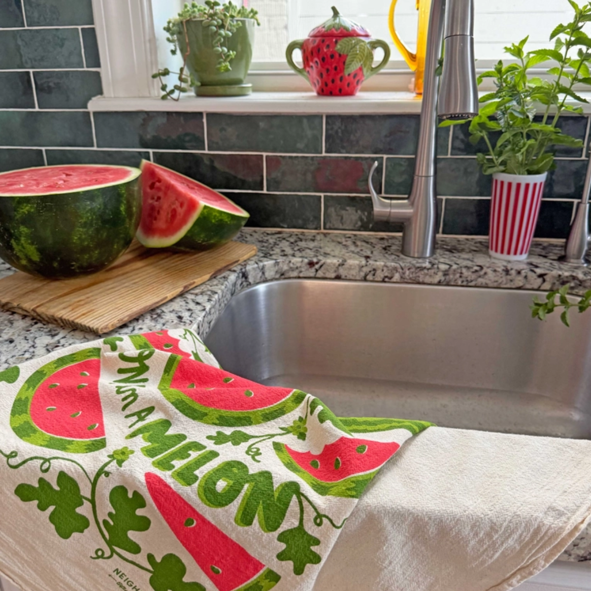 "One in a Melon" Kitchen Tea Towel