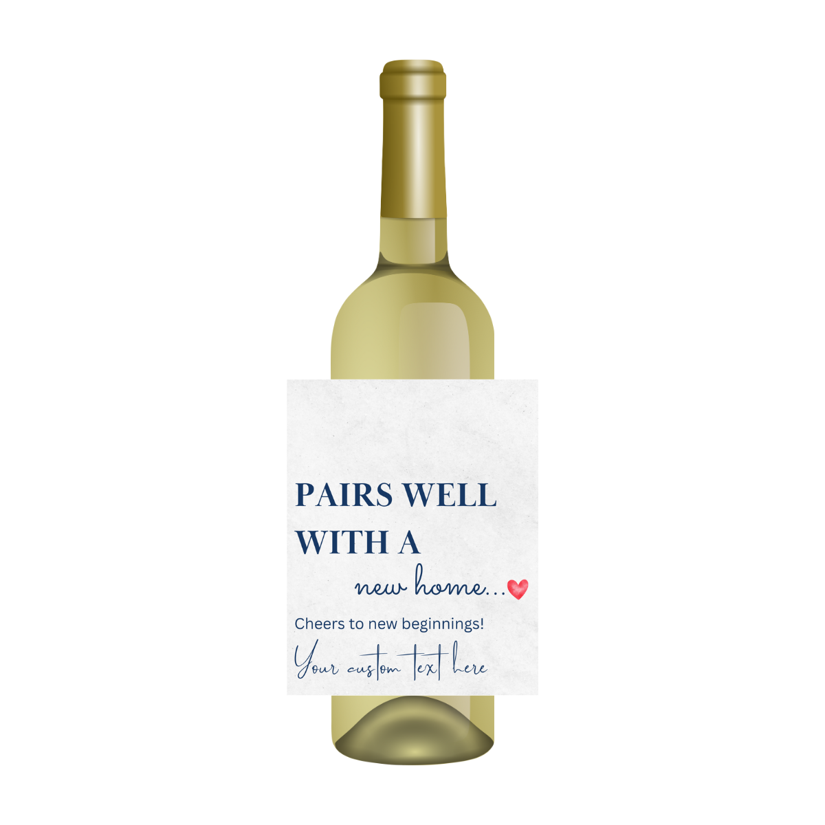 Pairs Well With A New Home Wine Label | House Warming Gift