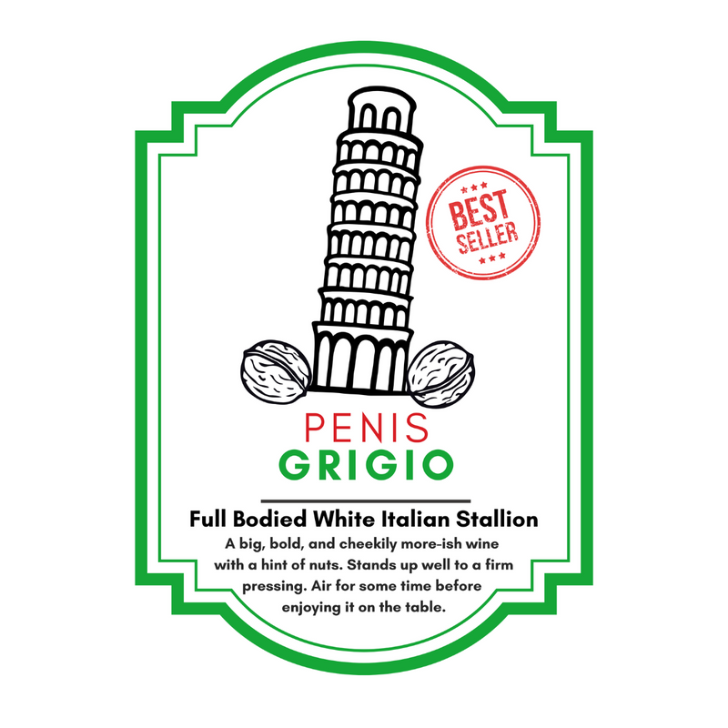 Penis Grigio Wine Label