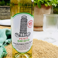 Penis Grigio Wine Label | Funny Bachelorette & Gag Gift for Wine Lovers