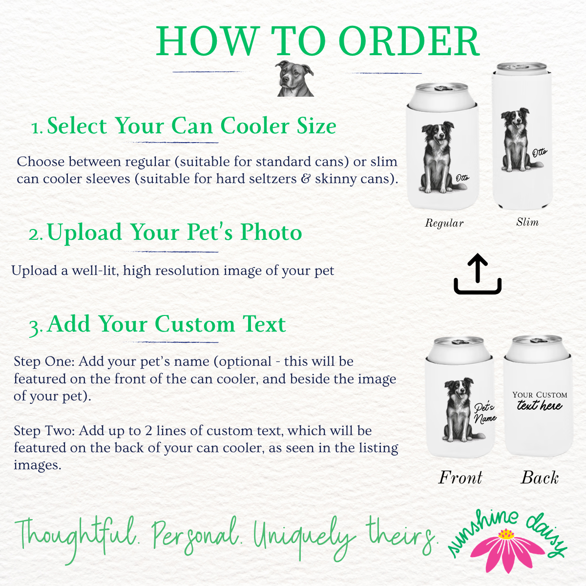 Custom Pet Can Cooler Sleeves, Regular & Slim Fit