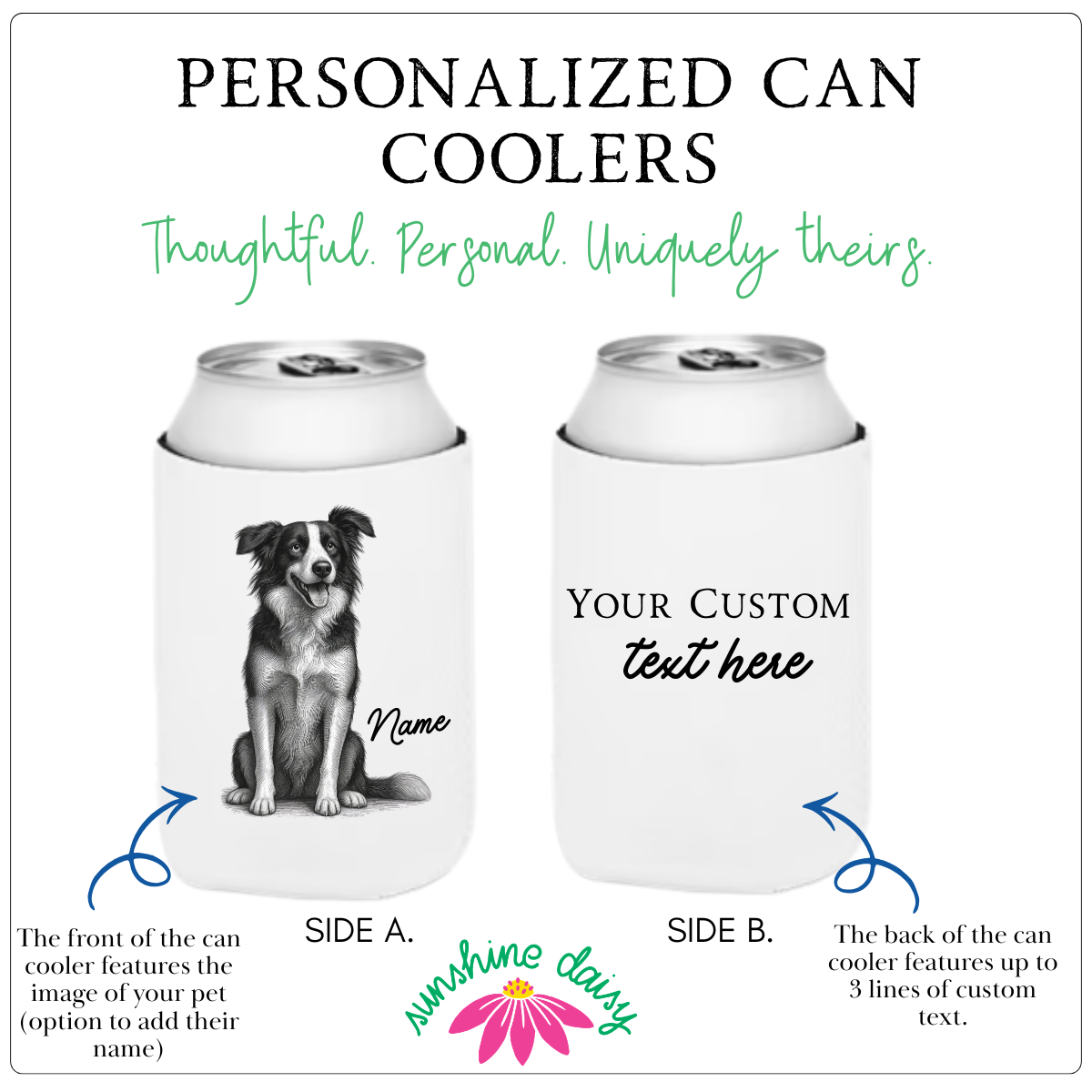 Custom Pet Can Cooler Sleeves, Regular & Slim Fit