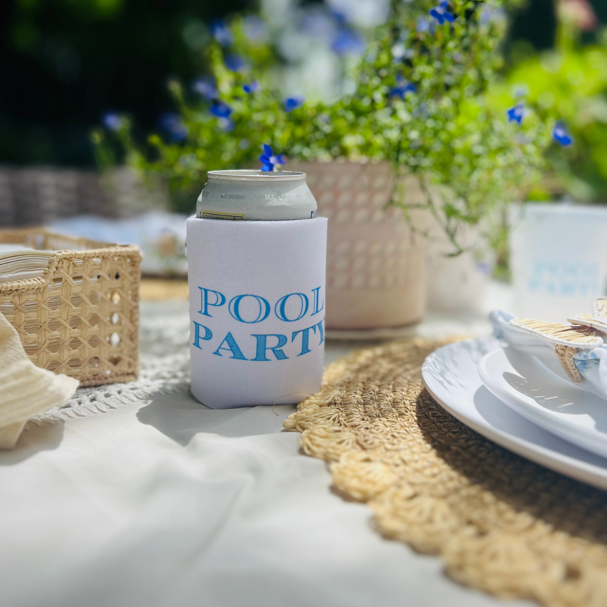 Pool Party Foam Can Cooler Sleeves, Regular & Slim Fit