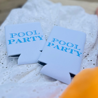 Pool Party Foam Can Cooler Sleeves, Regular & Slim Fit
