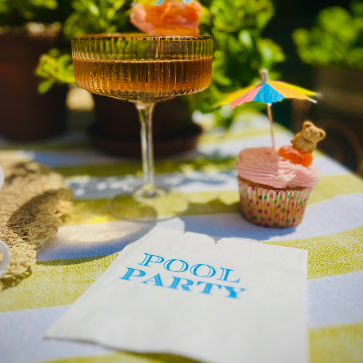 Pool Party Summer Cocktail Paper Beverage Napkins