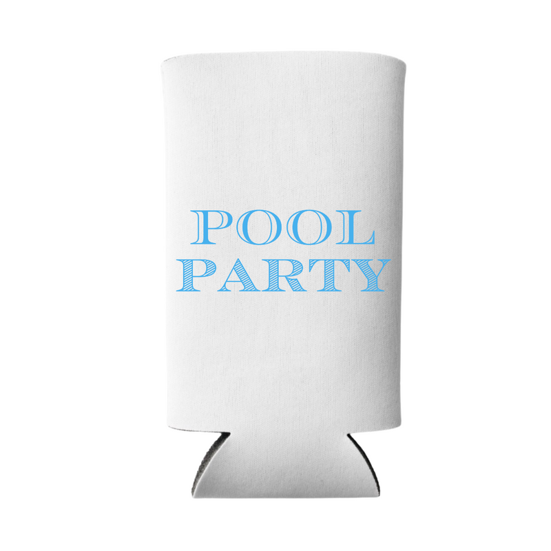 Pool Party Foam Can Cooler Sleeves, Regular & Slim Fit