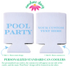 Pool Party Foam Can Cooler Sleeves, Regular & Slim Fit