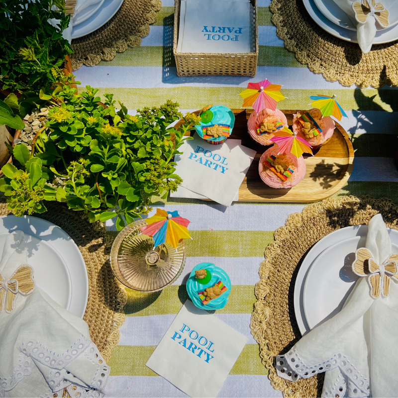 Pool Party Summer Cocktail Paper Beverage Napkins