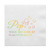 Pop The Bubbly! He Asked & She Said Yes Holographic Gold Engagement Napkins | Engagement Party Décor