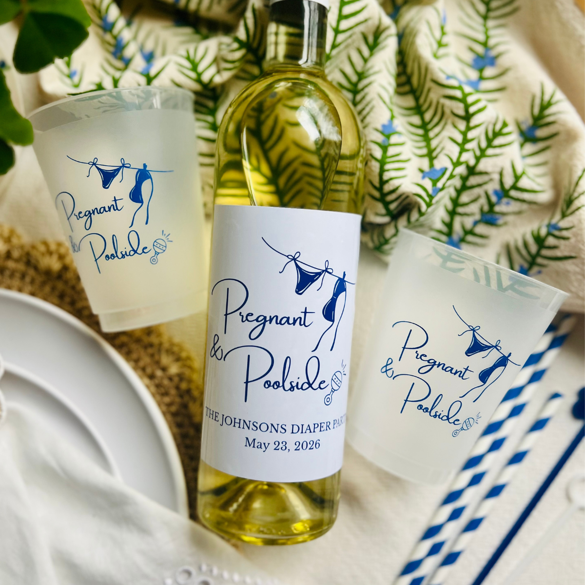 Pregnant & Poolside Baby Shower Frost Flex Cups