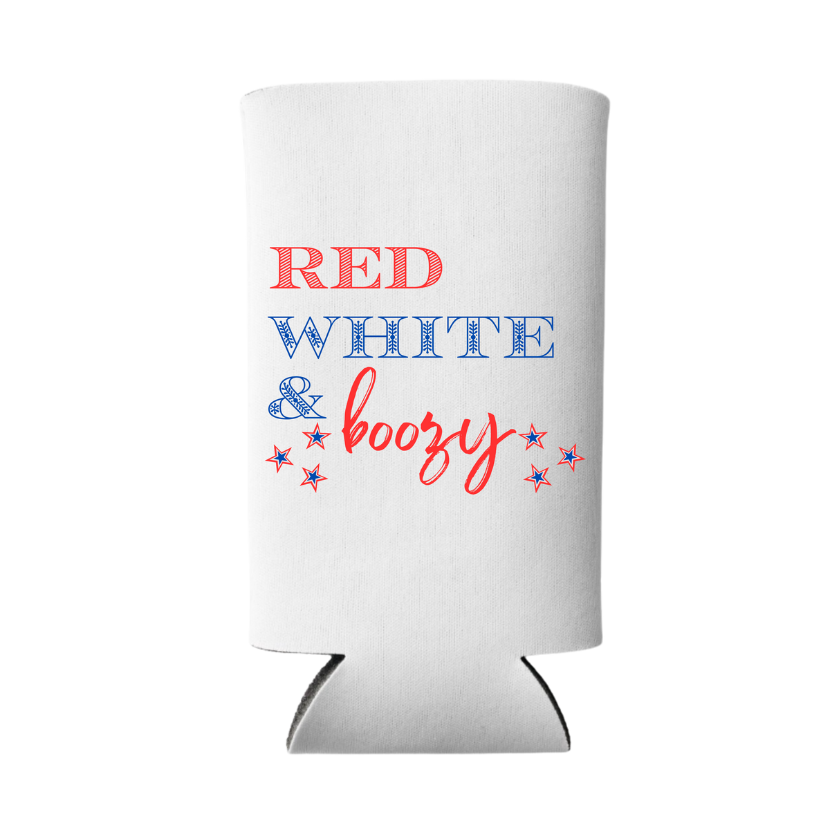 Red, White & Boozy Foam Can Cooler