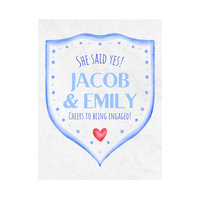 Custom Wedding or Engagement Wine Label | Personalized "She Said Yes" or "Forever" Wine Label