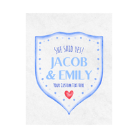 Custom Wedding or Engagement Wine Label | Personalized "She Said Yes" or "Forever" Wine Label