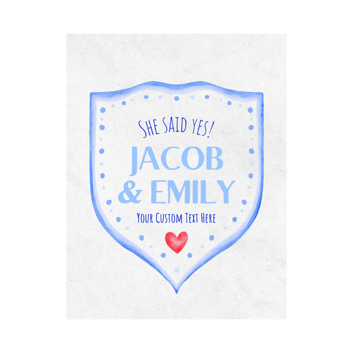 Custom Wedding or Engagement Wine Label | Personalized "She Said Yes" or "Forever" Wine Label