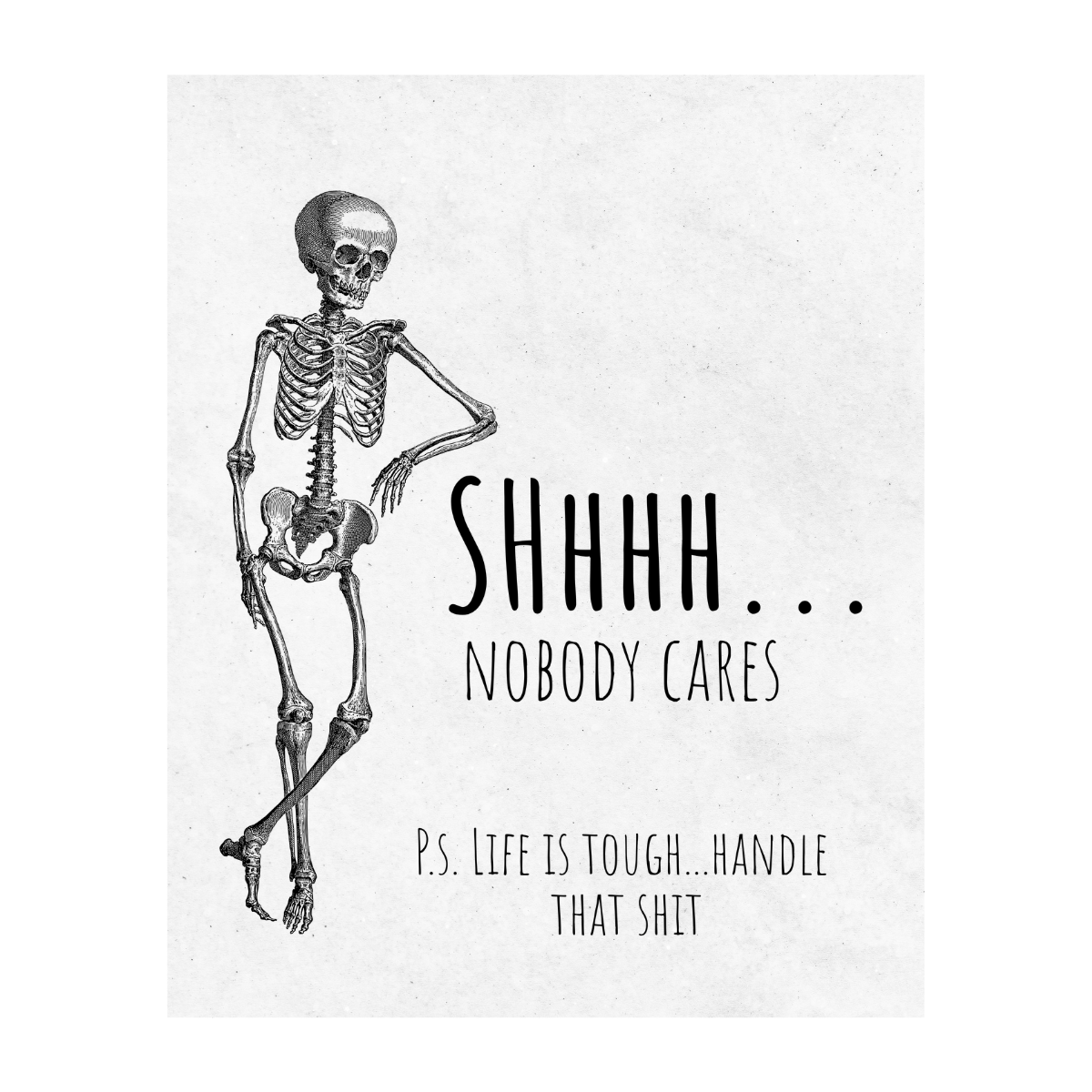 Shhh.. Nobody Cares Wine Label