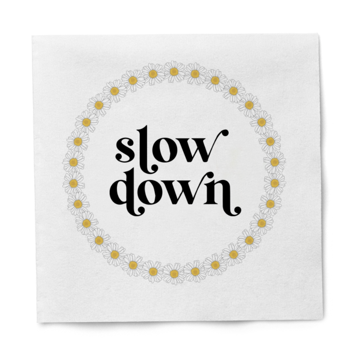 Slow Down Cocktail Paper Beverage Napkins