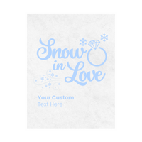 Snow In Love Personalized Wine Label