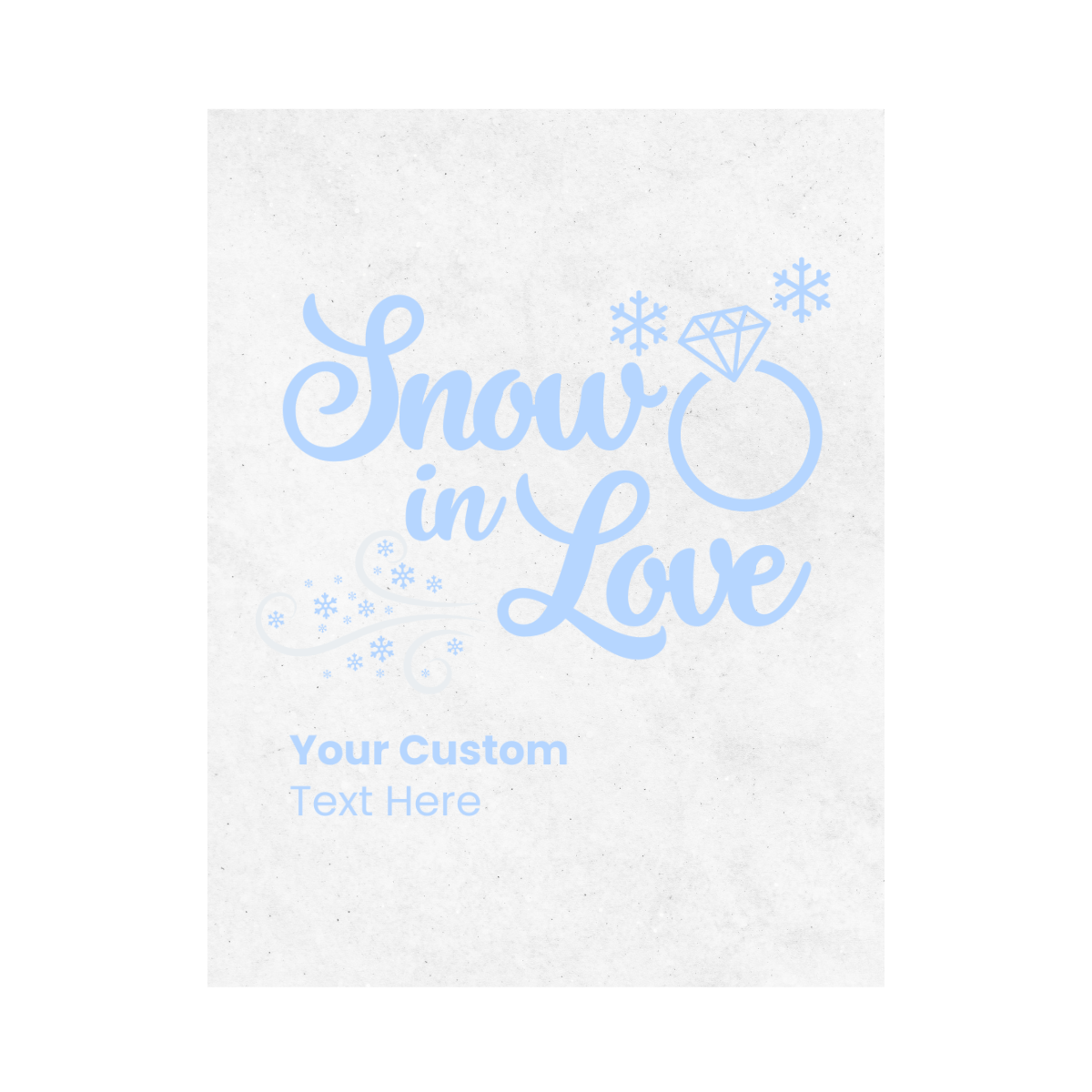 Snow In Love Personalized Wine Label