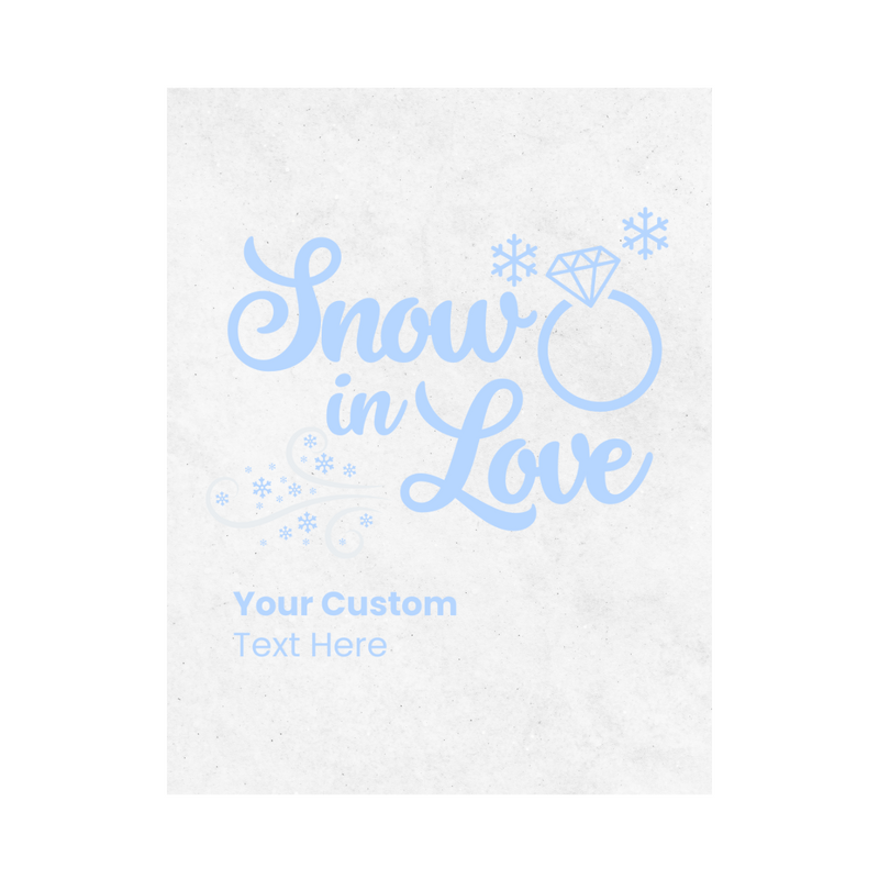 Snow In Love Personalized Wine Label