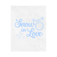 Snow In Love Personalized Wine Label