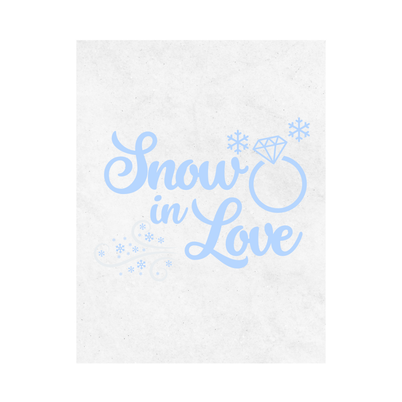 Snow In Love Personalized Wine Label