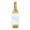 Snow In Love Personalized Wine Label