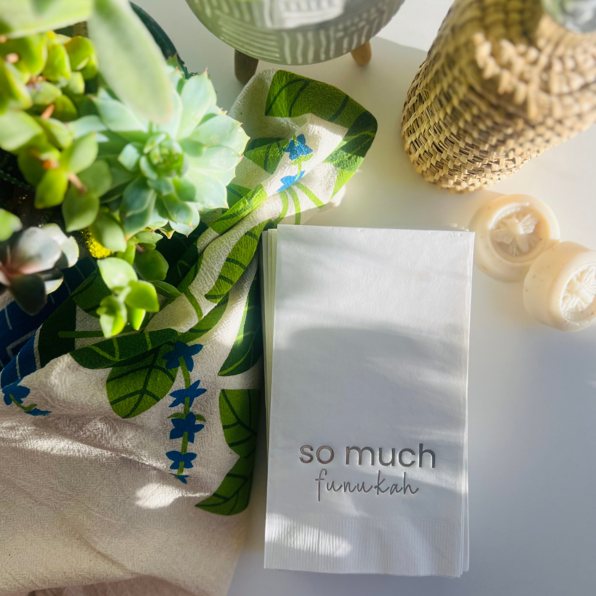 So Much Funukah Hanukkah Paper Guest Towels, Pack of 30 | Hanukkah Décor