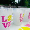 Tennis Love Frosted Drinking Cups, 16oz