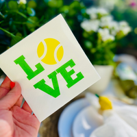 Tennis Love Green Cocktail Paper Beverage Napkins | Tennis Napkins | Final Swing Before The Ring