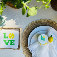 Tennis Love Green Cocktail Paper Beverage Napkins | Tennis Napkins | Final Swing Before The Ring