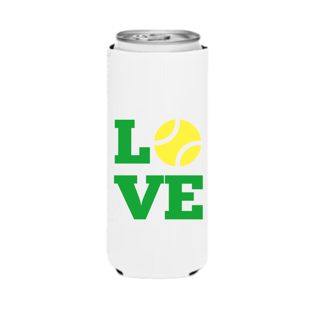 Tennis Love Can Cooler Sleeves | Regular & Slim Fit