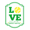 Tennis Love Waterproof Wine Label, Green | Pairs Well With A Perfect Match Bachelorette