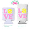 Tennis Love Pink Can Cooler, Slim & Regular Fit