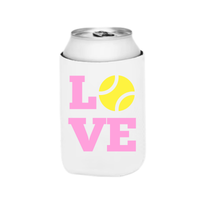 Tennis Love Pink Can Cooler, Slim & Regular Fit