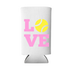 Tennis Love Pink Can Cooler, Slim & Regular Fit