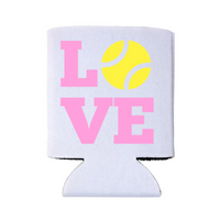 Tennis Love Pink Can Cooler, Slim & Regular Fit
