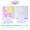 Tennis Love Pink Can Cooler, Slim & Regular Fit
