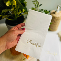 Thankful Thanksgiving Paper Guest Towels