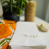 Thankful Thanksgiving Paper Guest Towels