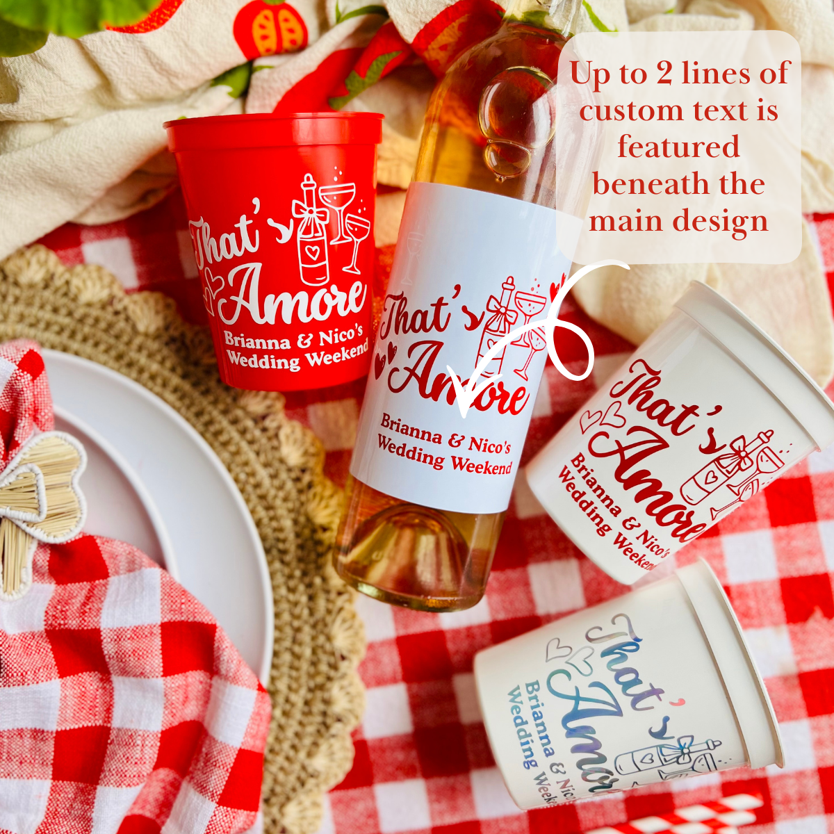 That's Amore Customizable Wine Label - 4 Available Sizes